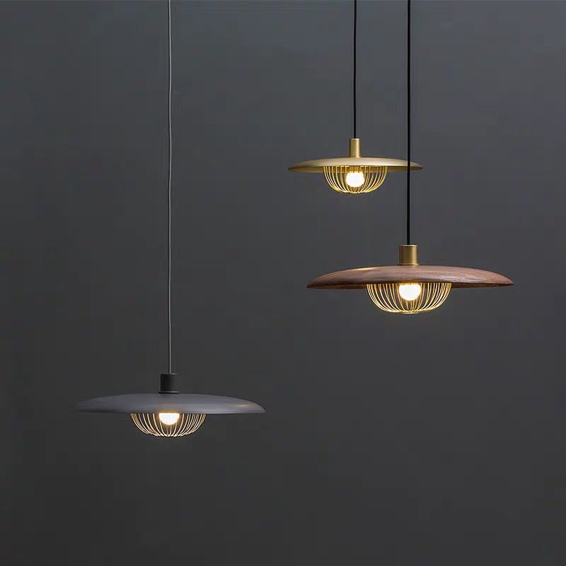 Faux Wood Grain Pendant Lights