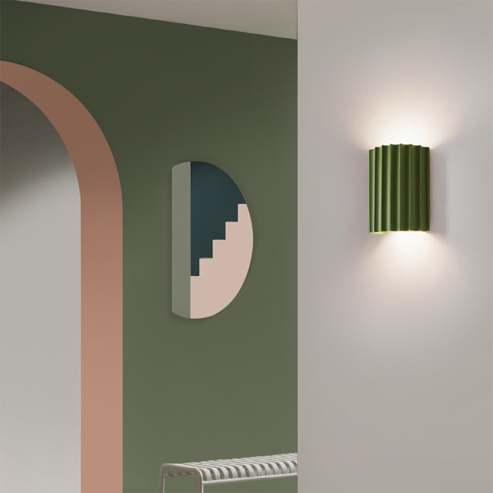 Modern Half-Moon Resin Wall Sconce