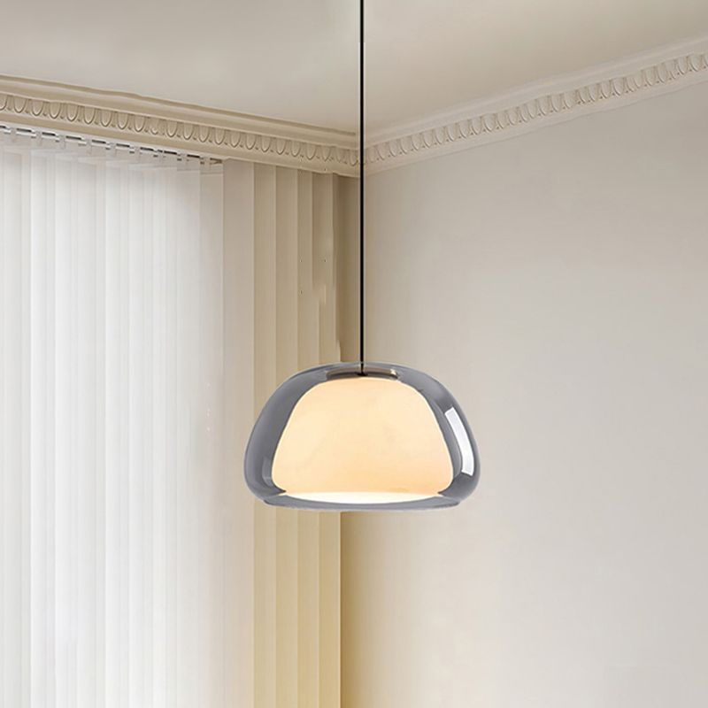 Modern Milk Glass Jelly Pendant