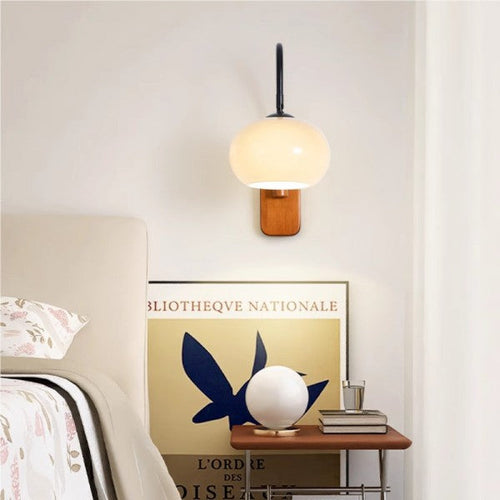 Bauhaus Khaki Rotating Glass Wall Light