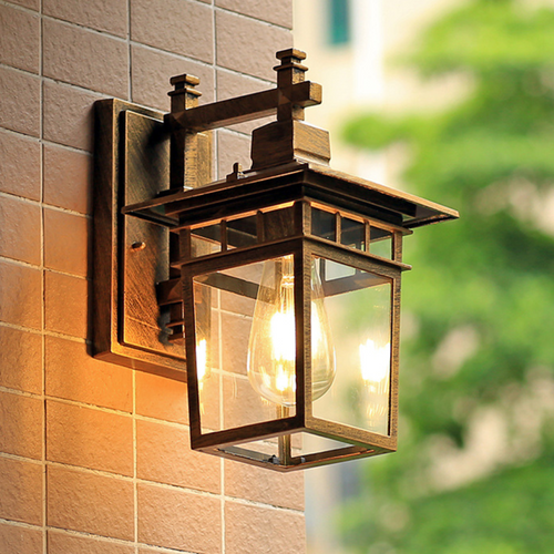 Alessio Black Deco Outdoor Wall Light