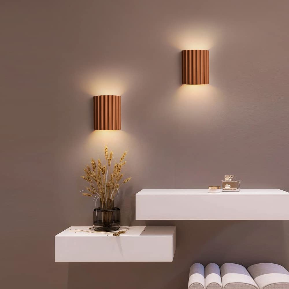 Modern Half-Moon Resin Wall Sconce