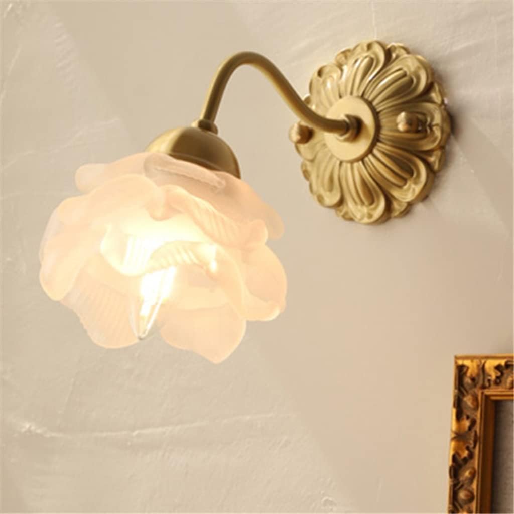 Vintage Copper Petal Glass Wall Light