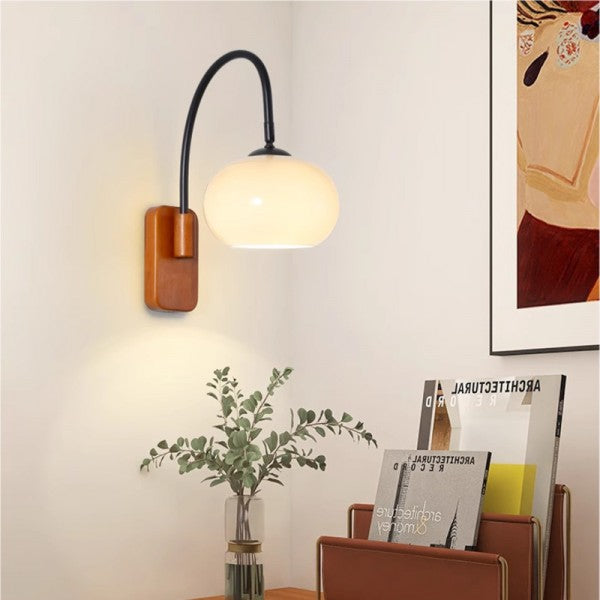 Bauhaus Khaki Rotating Glass Wall Light