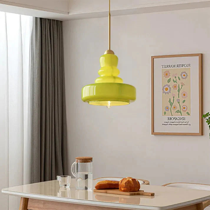 Bauhaus Pumpkin Glass Pendant Light