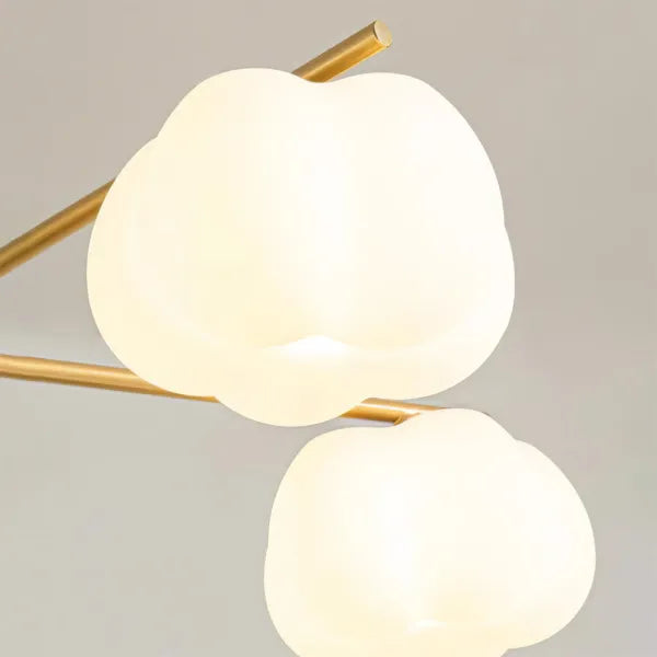 Wooden Cotton Ball Chandelier