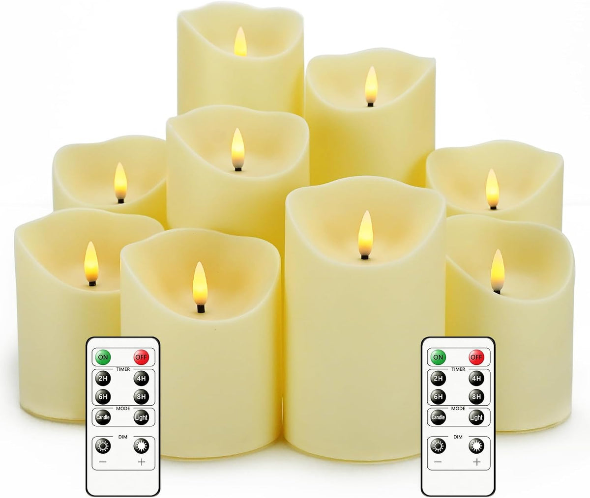 Glow Pillar Candle Set