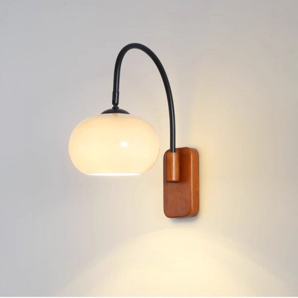 Bauhaus Khaki Rotating Glass Wall Light