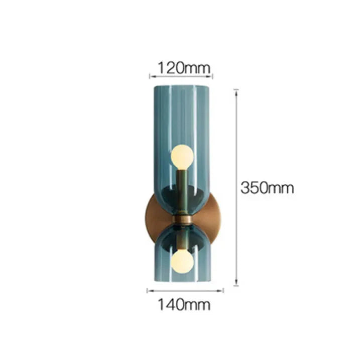 Double Head Glass LED Wall Sconce