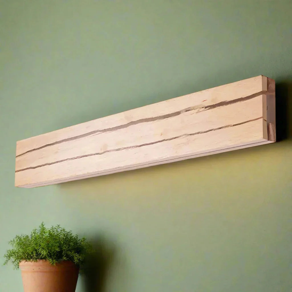 Modern Cracked Wood Wall Light