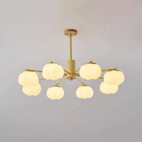 Wooden Cotton Ball Chandelier