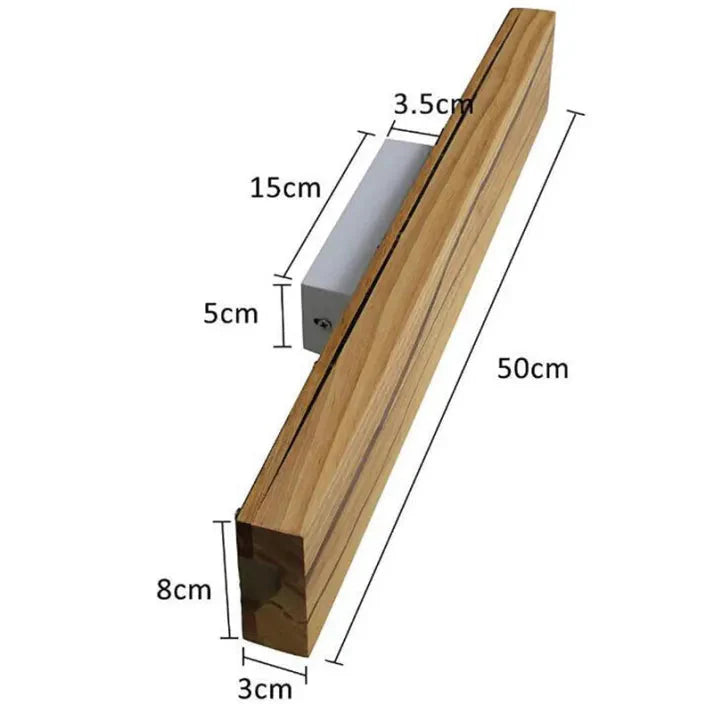 Modern Cracked Wood Wall Light