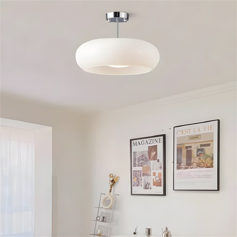 Retro Amber Round Glass Ceiling Light