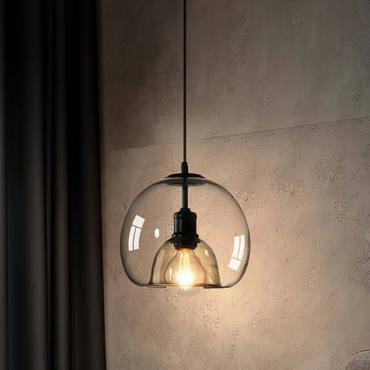 Hand-Blown Glass Ceiling Light