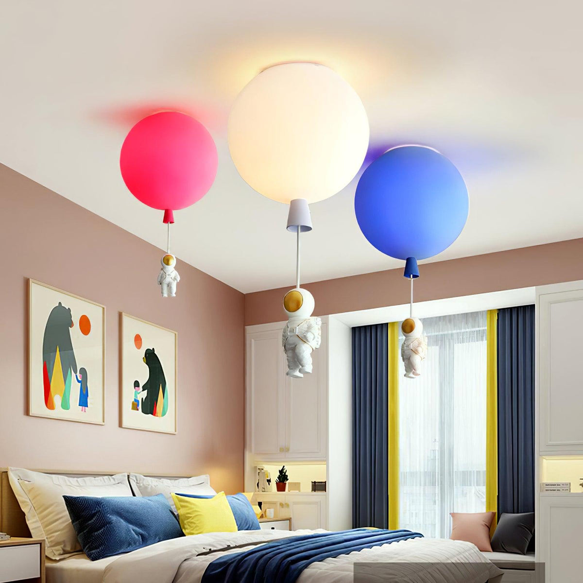Moon & Astronaut LED Ceiling Light