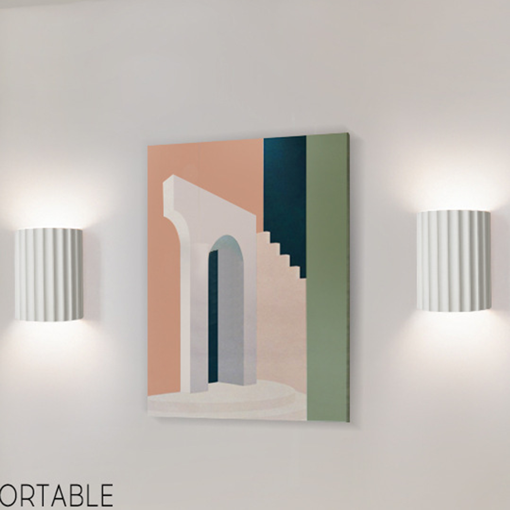 Modern Half-Moon Resin Wall Sconce