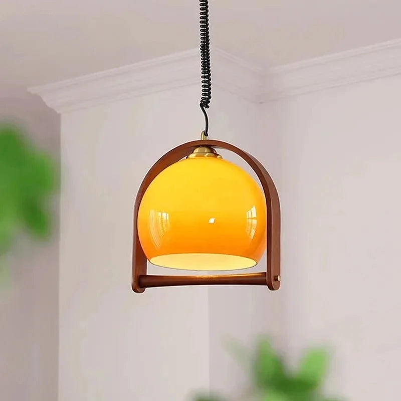 Vintage Bauhaus Wooden Pendant