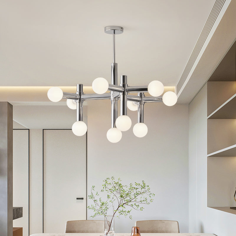 Scandinavian Glass Globe Chandelier