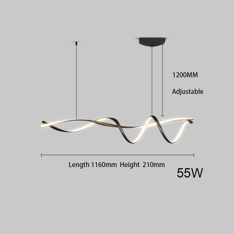 Modern Black LED Chandelier