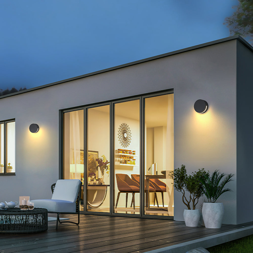 Round Glass Waterproof Outdoor Wall Light