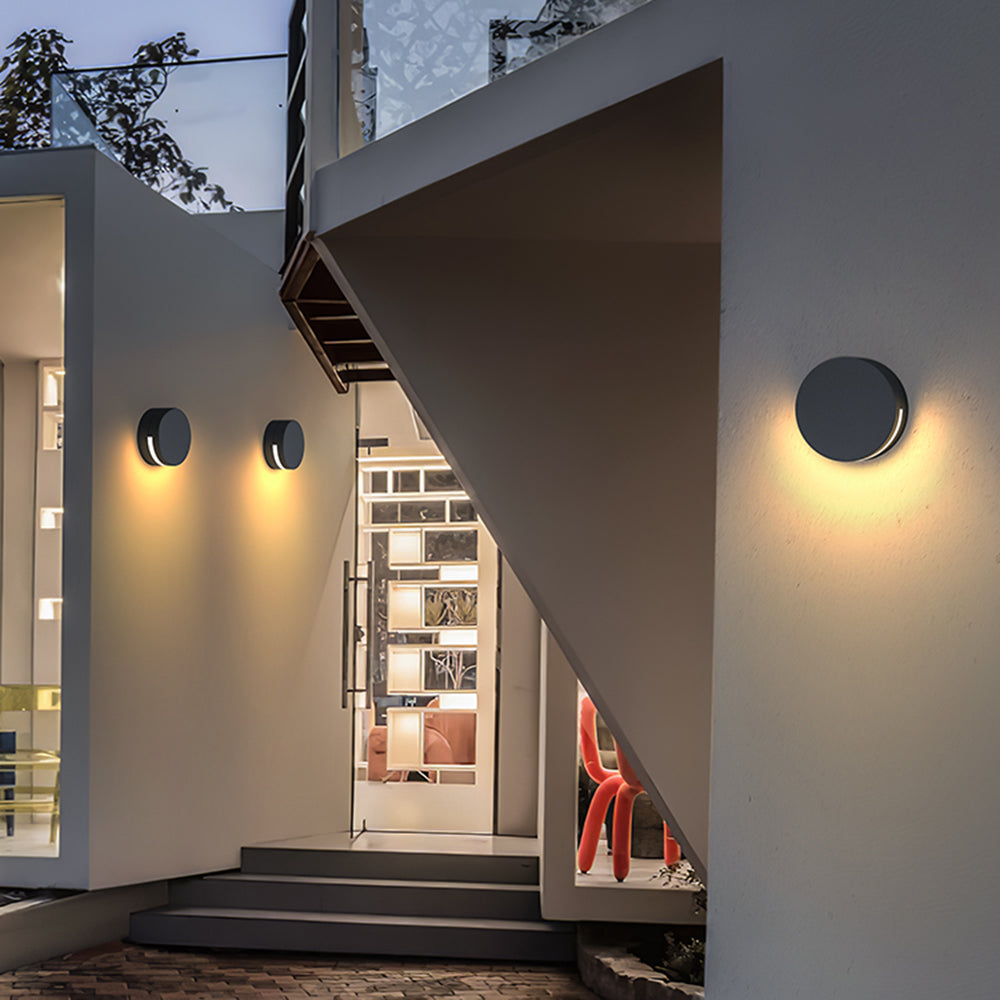 Round Glass Waterproof Outdoor Wall Light