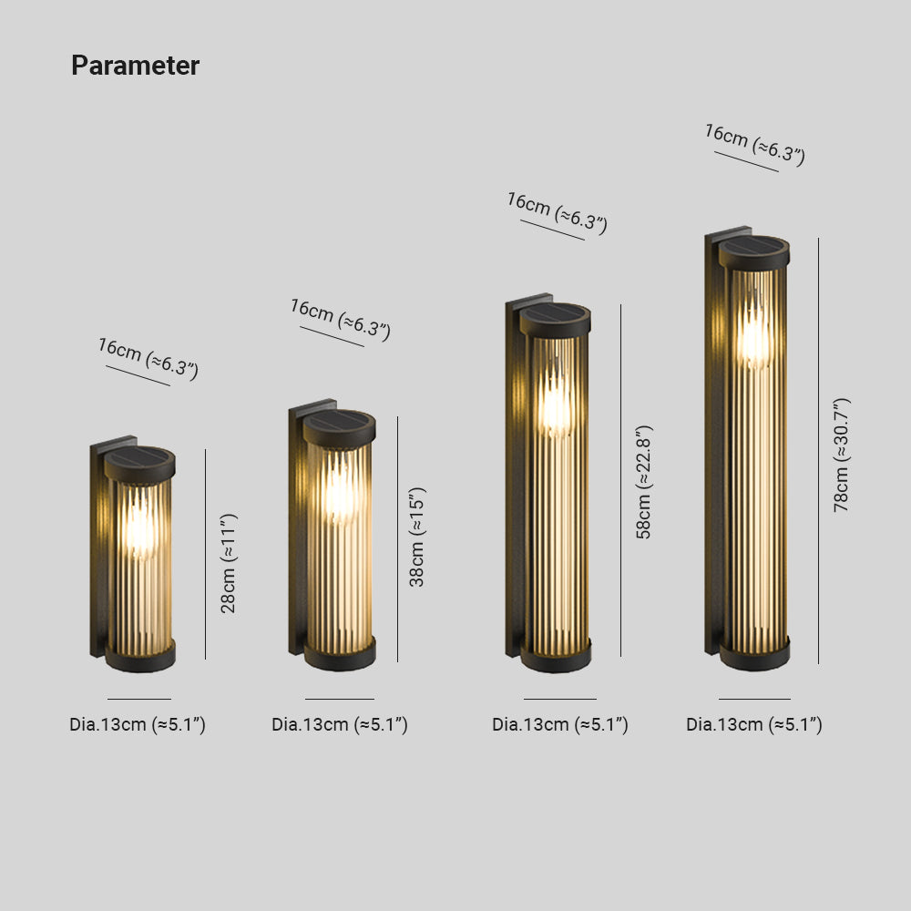 Cylindrical Solar Outdoor Lamp