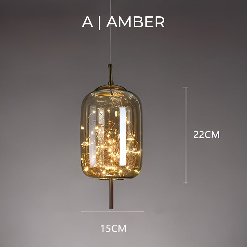 Essence Brown Glass Pendant Light