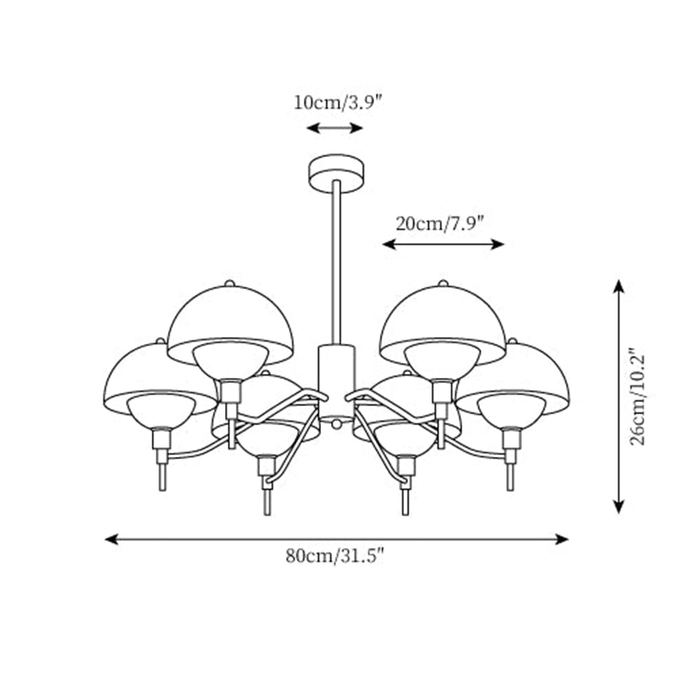 French Bubble Cream Chandelier