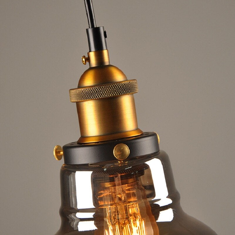 Antique Vintage Glass Pendant Light