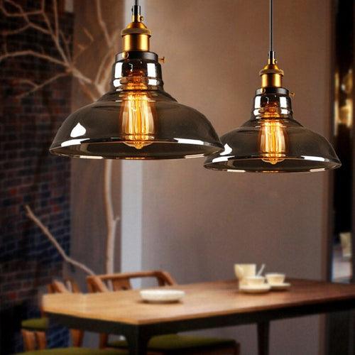 Antique Vintage Glass Pendant Light