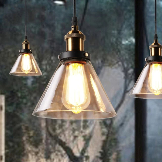 Antique Vintage Glass Pendant Light