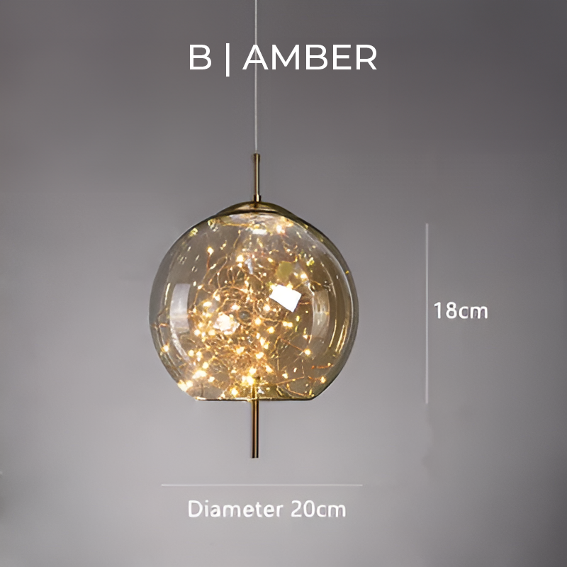 Essence Brown Glass Pendant Light