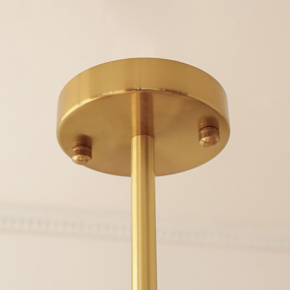 Bauhaus Cream Yellow Glass Pendant