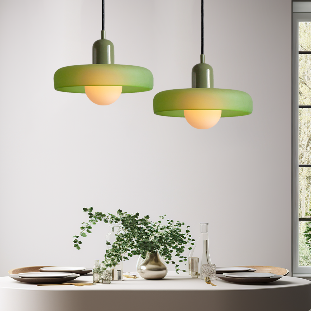 Bauhaus Colored Glass Pendant Light