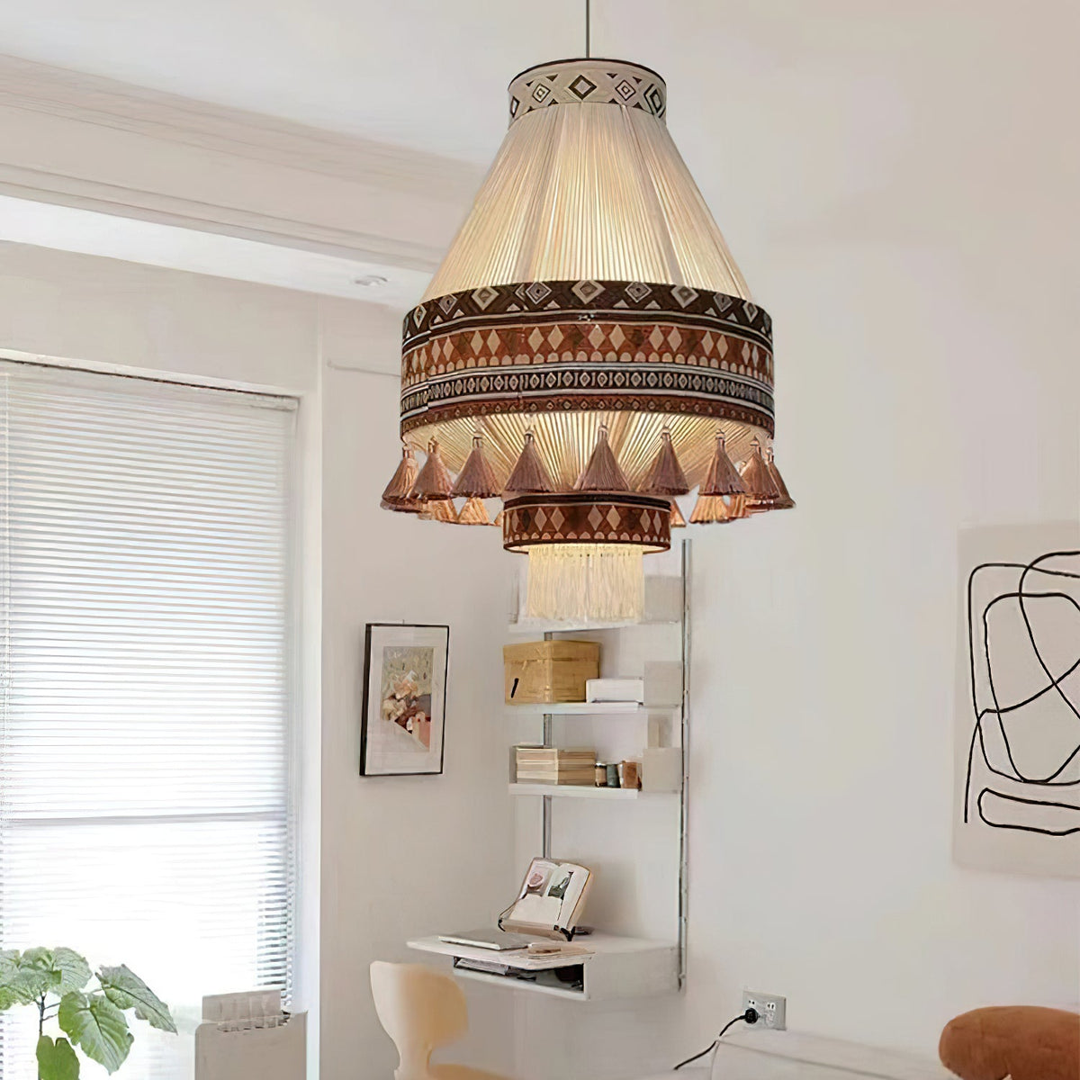 Bohemian Fringe Pendant Light