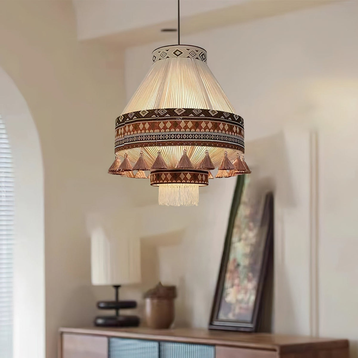 Bohemian Fringe Pendant Light