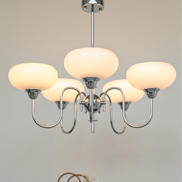 Bubble Creamy Persimmon Glass Chandelier