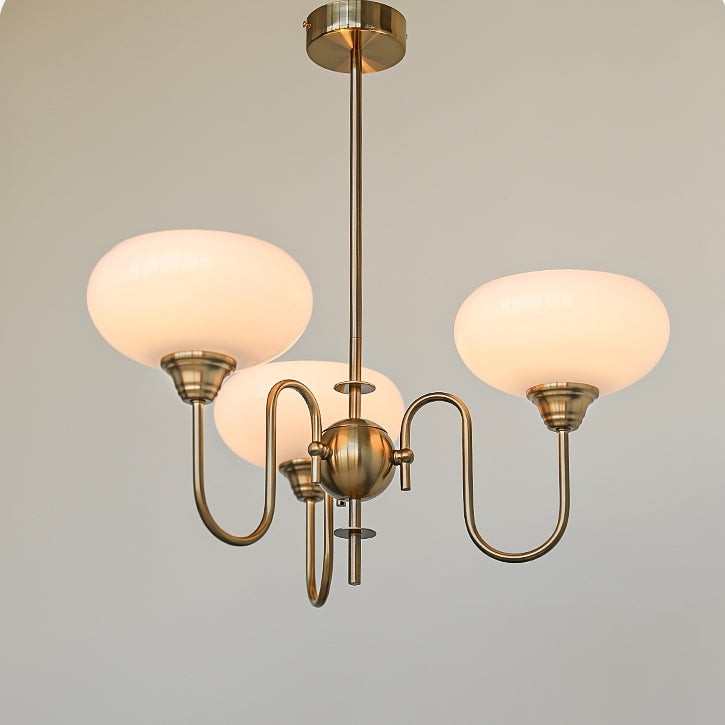 Bubble Creamy Persimmon Glass Chandelier