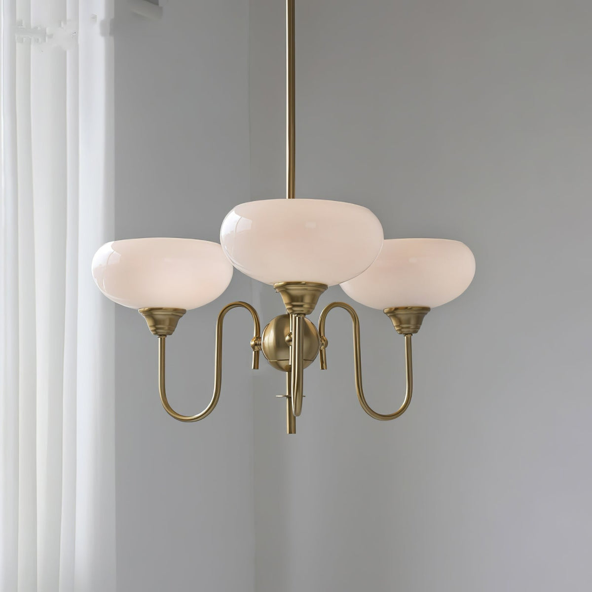 Bubble Creamy Persimmon Glass Chandelier