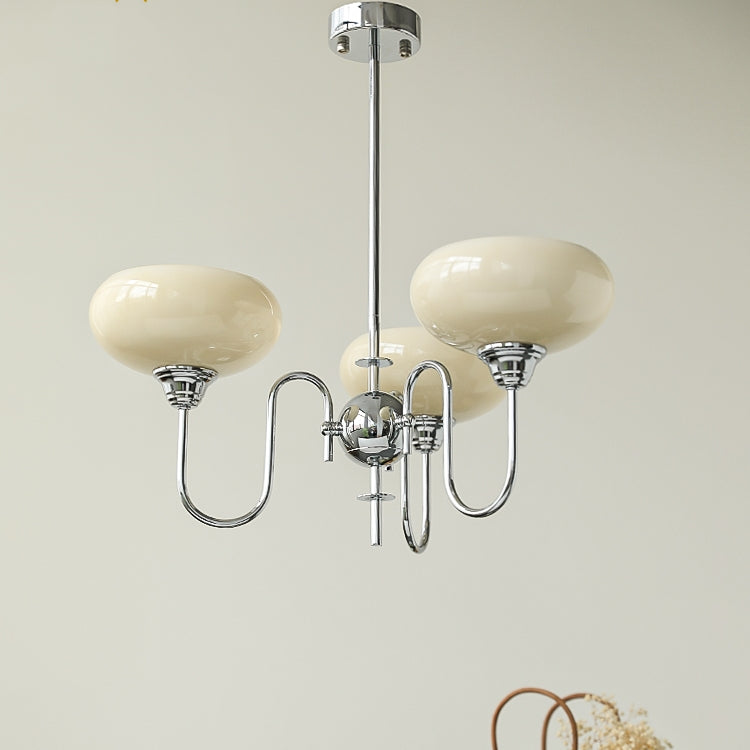 Bubble Creamy Persimmon Glass Chandelier