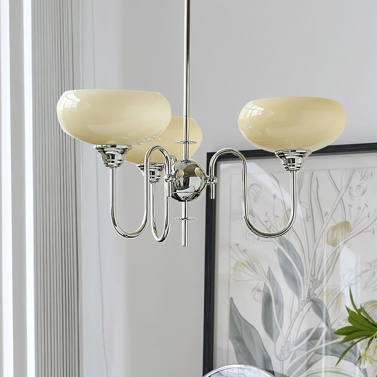 Bubble Creamy Persimmon Glass Chandelier