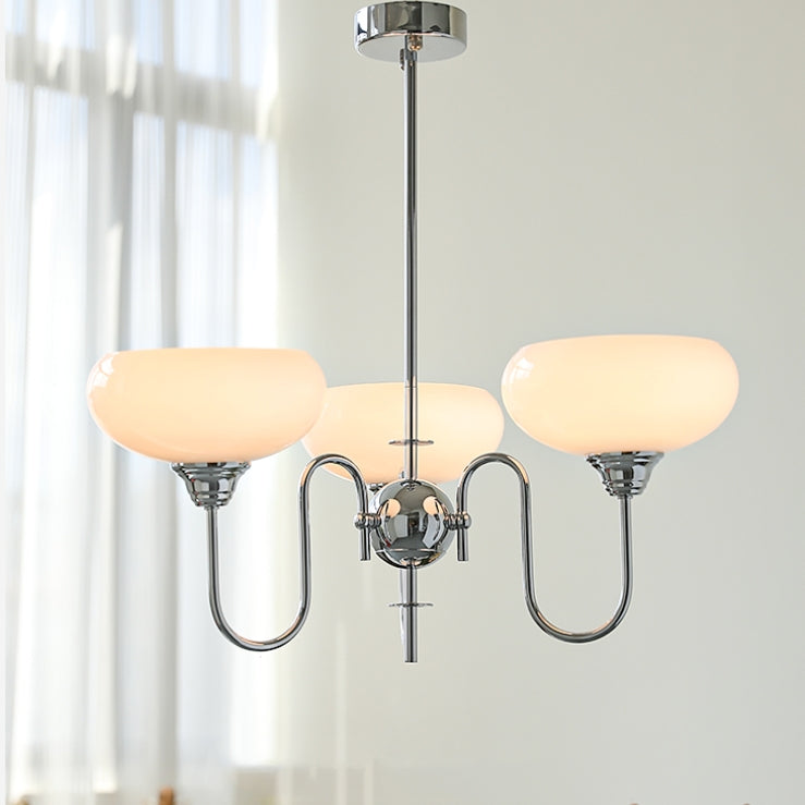 Bubble Creamy Persimmon Glass Chandelier