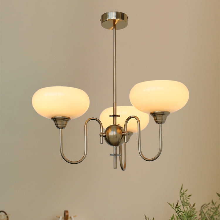 Bubble Creamy Persimmon Glass Chandelier