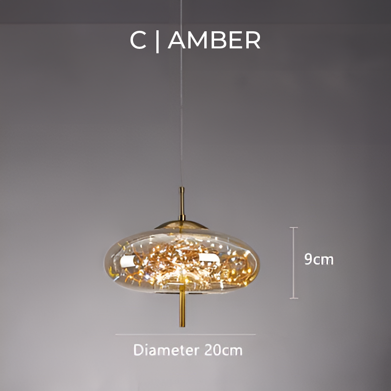 Essence Brown Glass Pendant Light