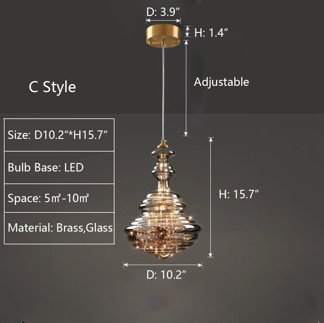 Starry Sky Gray Glass Pendant