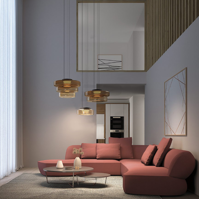 Bauhaus Style Glass Pendant Lights
