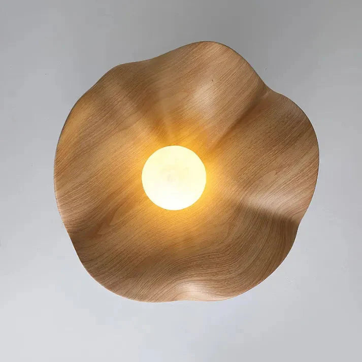 Nordic Wooden Lotus Ceiling Light