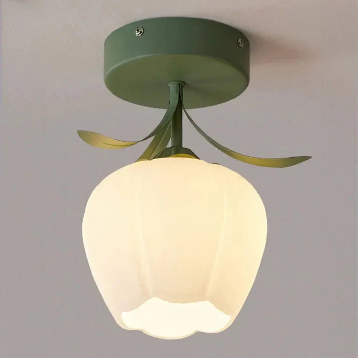 French Tiffany Mini Flower Ceiling Light