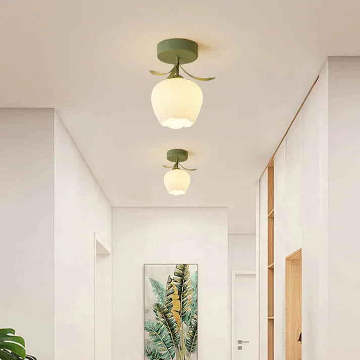 French Tiffany Mini Flower Ceiling Light