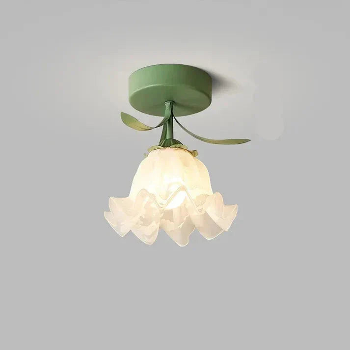 French Tiffany Mini Flower Ceiling Light